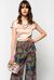 Short sleeve silk satin top