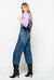 Culotte-style vintage denim jeans
