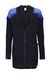 Cardigan in cotone con spalle in pizzo