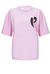 Cotton jersey T-shirt with rhinestones and glitter