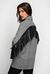 Pea coat with fringe