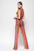 Top in jersey rachel di viscosa a righe multicolor