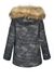 Parka in gabardina con cristalli
