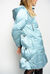 Long duvet coat in technical satin