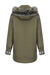 Parka in cotone con cappuccio faux fur