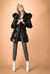 Technical fabric duvet coat with studs