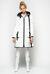 Long technical quilted coat
