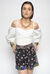 Blusa cold shoulders in jersey vintage