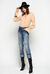 Boyfriend jeans in stiff denim