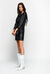 Leather-look dress with fringe