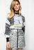 Quilted metallic mini skirt