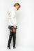 Glossy duvet coat with belt