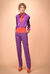 Pantalone bicolor in lana lucida