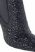Leather and rhinestone ankle boots