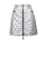 Quilted metallic mini skirt