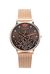 Orologio con maglia metallica a coste gold