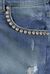Shorts in soft denim con strass