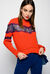 Pullover in maglia di cotone con pizzo