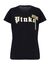 Logo T-shirt with rhinestone fringe