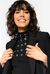 Cappotto con bottone gioiello