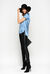Stretch satin T-shirt