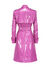 Crocodile-print trench coat