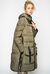 Long technical quilted coat