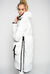 Long technical quilted coat