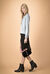 Blusa in raso di seta con scollo a V