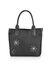 Satin backpack with jewel appliqués