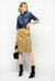 Skirt with pocket and buttons