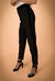 Pantaloni in crêpe con bande velour