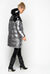 Long laminated quilted coat