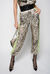 Pantaloni in twill stampa snake