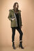 Parka in cotone con cappuccio faux fur
