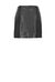 Mini skirt in pelle con banda a contrasto