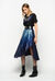 Skirt with sequins and pleating