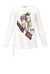 Maglia con decoro stampato e strass