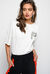 Cotton jersey T-shirt with rhinestones and glitter