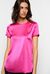 Stretch satin T-shirt