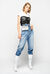 Carrot-fit jeans with belt