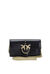 Leather wallet with shoulder strap