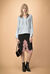 Blusa in raso di seta con scollo a V