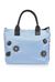 Satin backpack with jewel appliqués