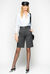 Shorts with herringbone pattern