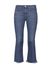 Jeans cropped in denim comfort con bordo sfrangiato