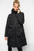 Long technical quilted coat