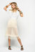 Net stitch weave skirt with fringe