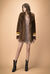Cappotto in faux fur intarsio navajo