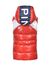 Gilet in tela glossy con bande logate
